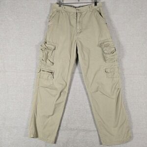 Coliseum Mens Khaki Tan Cotton Cargo Utility Pants 30x32 P749330 Made in Russia